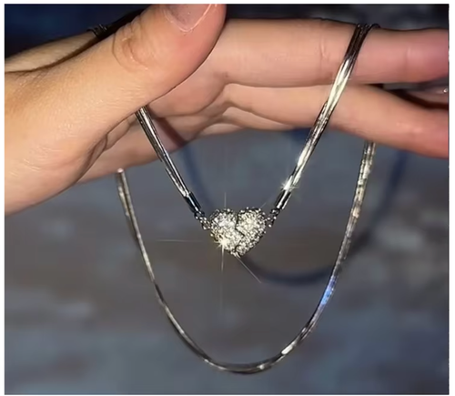 💗Magnetic Love Patchwork Necklace（40-50cm long）💗