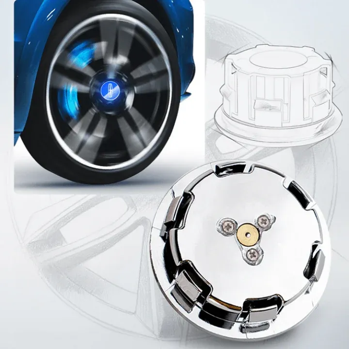 🔥Floating LED Wheel Center Cover 4PC
