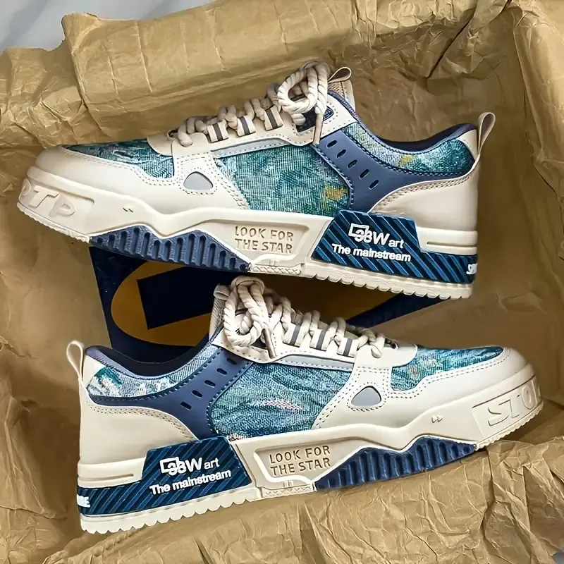 Men'S Fashion Sneakers - Geometric Pattern