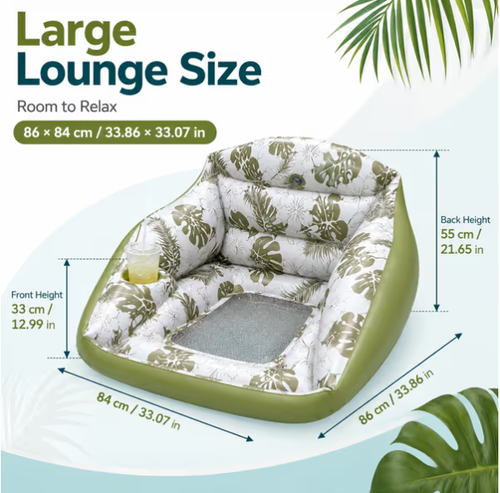 3-in-1 Inflatable Pool Lounge Chair