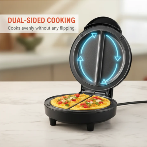 Multifunctional electric breakfast plate with non-stick coating