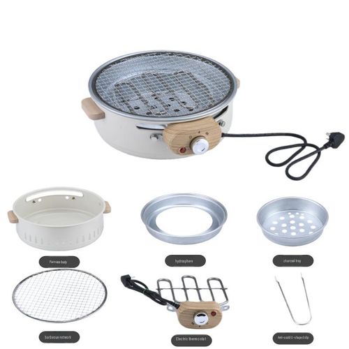 Compact, portable, multifunctional ea-brewing-by-the-fire stove—suitable for heating and grilling, compatible with both electric and charcoal power sources.