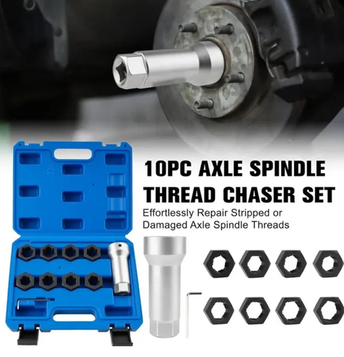🛠️ 10-Piece Axle Spindle Thread Chaser Set