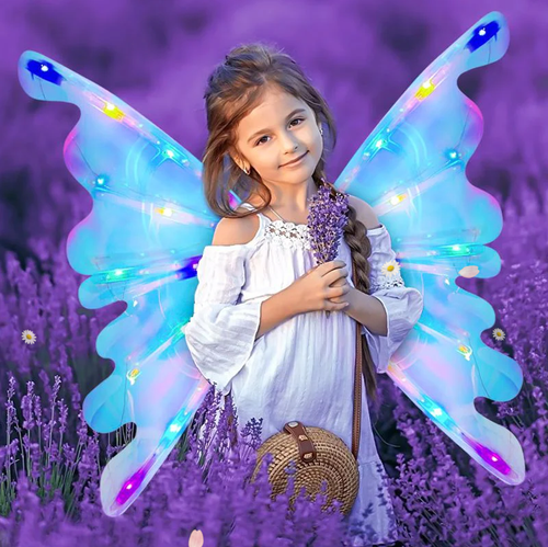 Rechargeable Electric Fairy Wings with LED Lights and Music🧚‍♀️