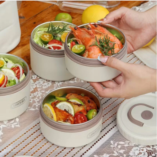 4PCs Stainless Steel Heat Insulated Boxes