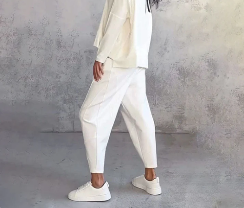 💖Round-Neck Long-Sleeved Top ＆ Pants 2-Piece Set