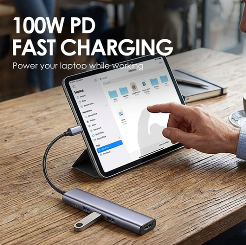 Portable 5-in-1 USB-C Hub with 4K HDMI Output