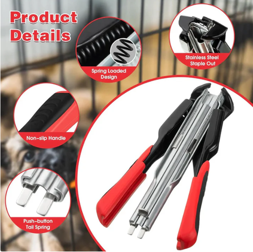 Heavy-Duty C-Type Staple Plier for Cage Assembly