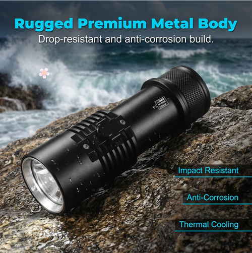 P70 Rechargeable LED Magnetic Diving Flashlight