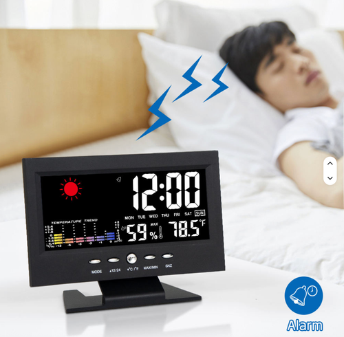 ⏰Voice-controlled color screen weather alarm clock💗