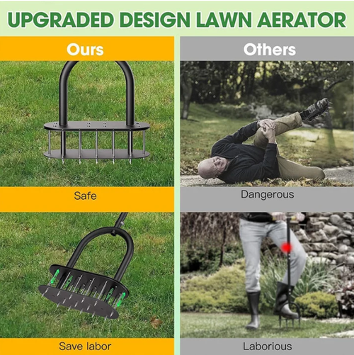 Heavy-Duty Manual Lawn Coring Aerator