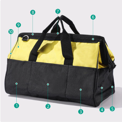 🔧Heavy-Duty Tool Bag with Multiple Pockets