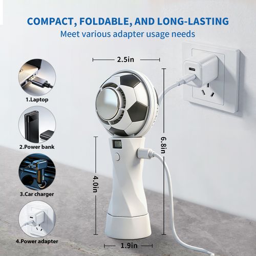 Football handheld fan cooling turbine