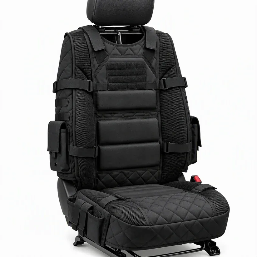 🚙 Durable seat covers for tactical trucks ✨ Storage, protection and comfort in all weather conditions