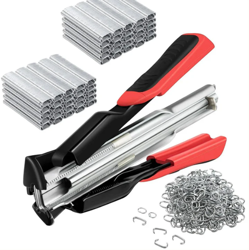 Heavy-Duty C-Type Staple Plier for Cage Assembly