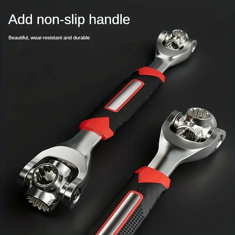 52 in 1 Multi-function socket wrench set -8-19mm non-slip handle androtary bone design, 360 degree rotary socket wrench -universal wrench