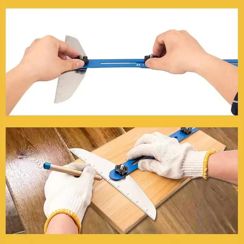 Stair Treads Gauge Template Tool - The Ultimate Stair Jig and Measuring Tool for Cutting Perfect Stairs, Risers, Shelves, and Drywall - 11.4In to 60.7In Range - Durable Design - Ideal Gift for DIYers