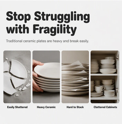 6pcUnbreakable Wheat Straw Dinner Plates