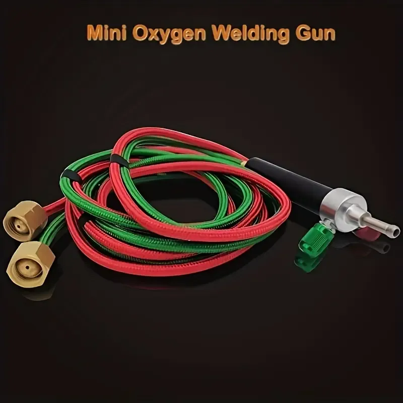 Oxygen welding torch mini gas small welding torch welding set oxygen acetylene gun welding platinum metal stainless steel welding tools two packs welding car outdoor camping picnic practical tools car welding small oxygen gun welding high temperature gun car practical tools