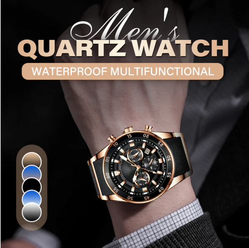 Mens Waterproof Multifunctional Quartz Watch⌚