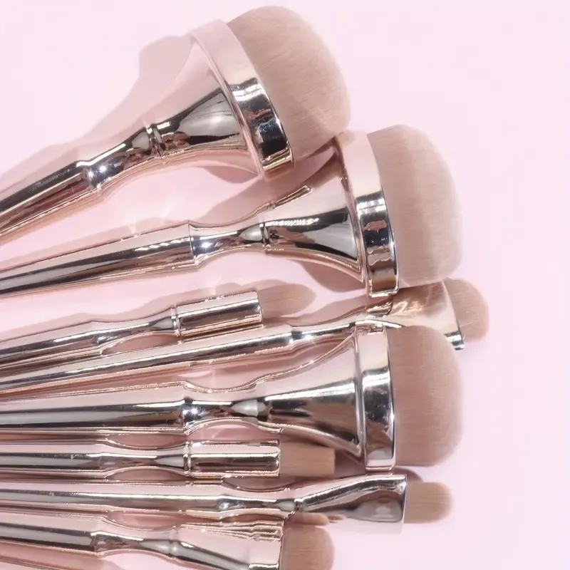 9pcs makeup brushes full set foundation brush beauty tools beauty brush portable loose powder blush brush foundation brush eyeshadow brush, BB cream liquid foundation makeup tools