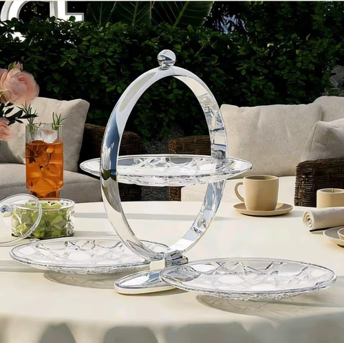 Space-Saving 3-Tier Foldable Serving Stand