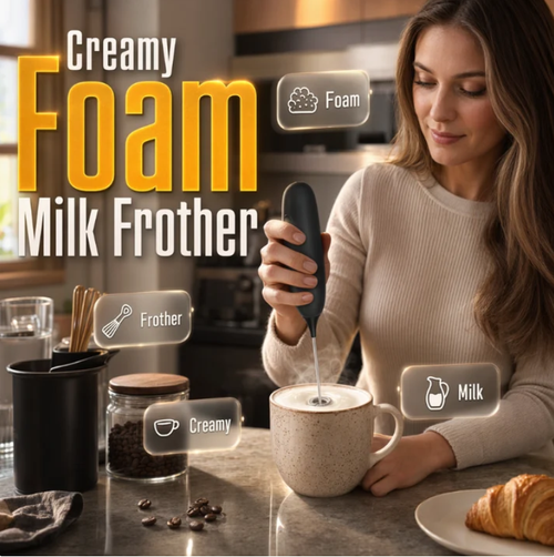 Handheld Electric Milk Frother and Coffee Stirrer
