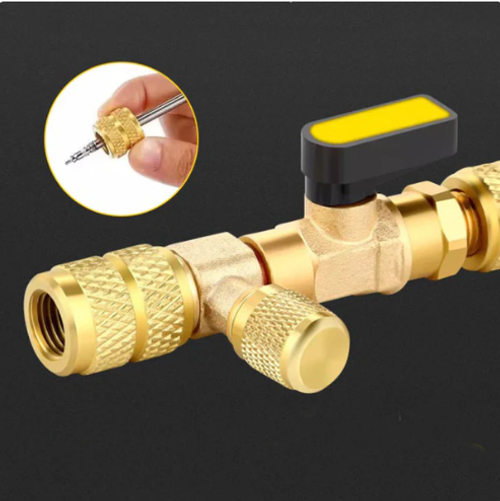 AC Valve Core Removal Tool with SAE 1 4 & 5 16 Port