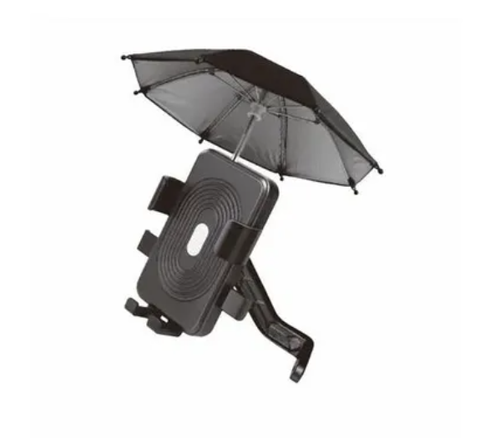 Mini parasol motorcycle phone holder cute bicycle phone holder with parasol