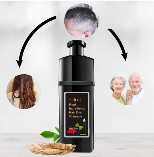 Plant Ingredients Hair Dye Shampoo - Black
