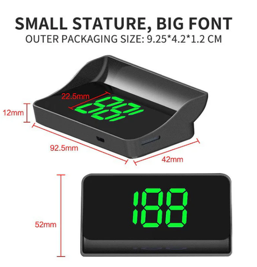 Speedometer with head-up display