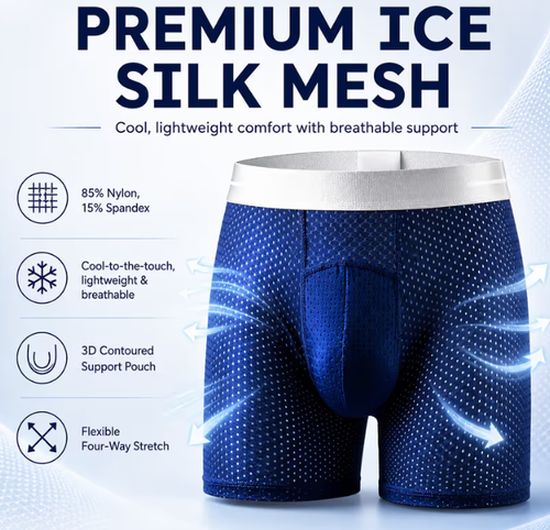 4pcALE Premium All-Day Comfort IceSilk Mesh Men's Boxer