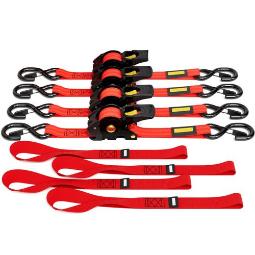 ⚡2025 New 1 x 10'Retractable Ratchet Straps - Heavy Duty Self-Retracting Tie Down Straps for Trucks, Cargo Trailers