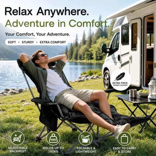🪑 Portable, adjustable folding chair for outdoor use – Lightweight, sturdy & versatile 🏕️✨