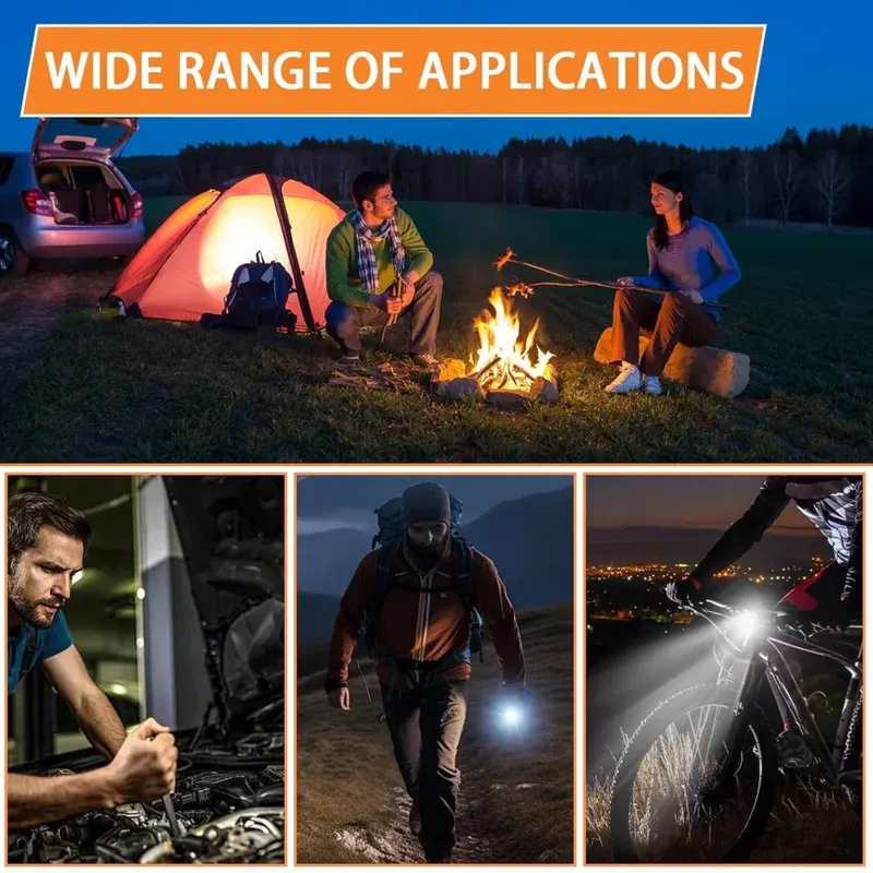 Ultimate 9-in-1 LED Keychain COB Light with Magnetic Base, Multi Tools & USB-C Charging