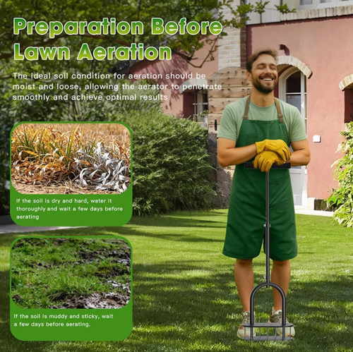 Heavy-Duty Manual Lawn Coring Aerator