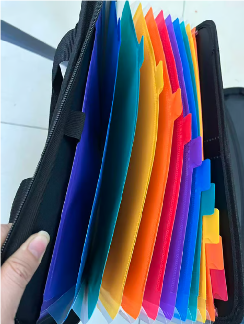 Fireproof File Folder with Handle, Large-Capacity A4 Document Bag