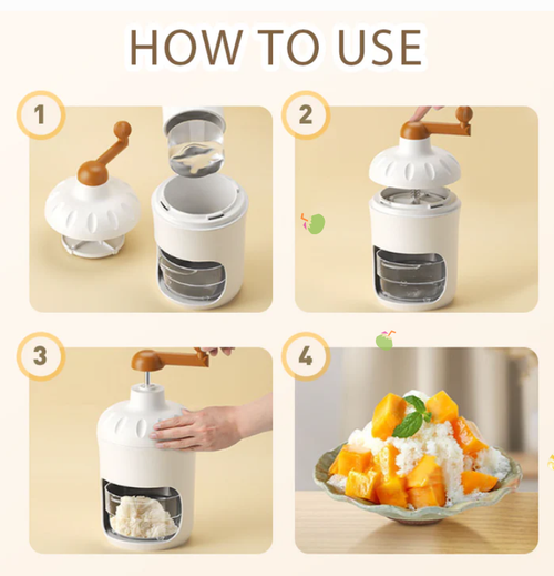 Manual Ice Shaver Machine with Ice Mold