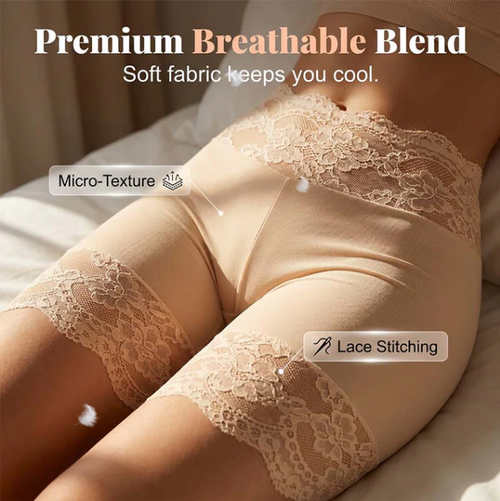 Women's Elastic Lace Safety Panties3pc