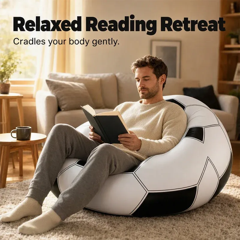 Inflatable PVC Soccer-Shaped Sofa
