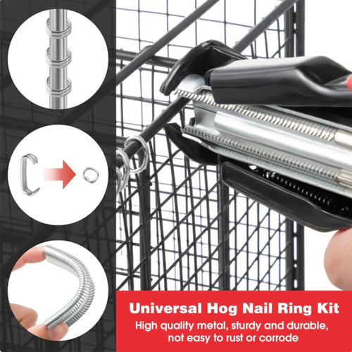 Heavy-Duty C-Type Staple Plier for Cage Assembly