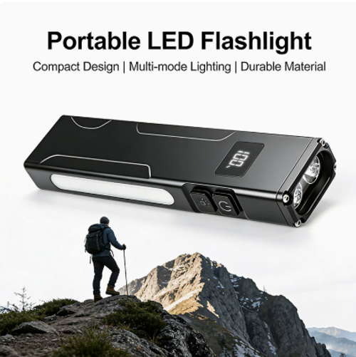 Aluminum reflector super bright EDC flat flashlight with magnet UV light