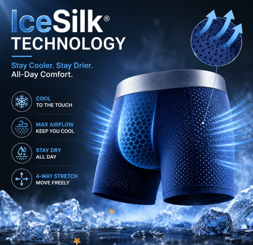 4pcALE Premium All-Day Comfort IceSilk Mesh Men's Boxer