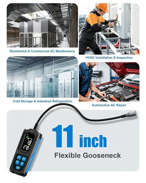 Rechargeable Halogen Leak Detector for Air Conditioner – Reliable ⚡