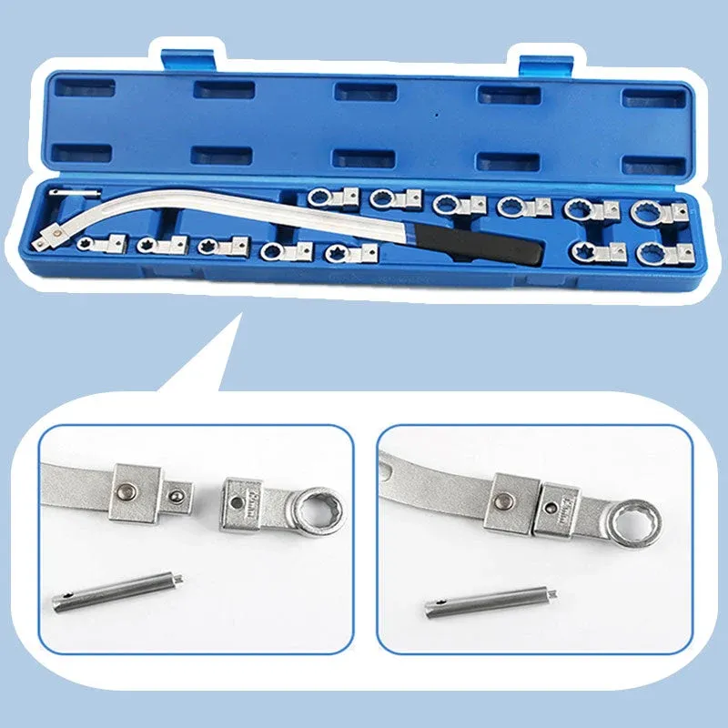 15 Piece Portable Replaceable Head Belt Wrenches Set