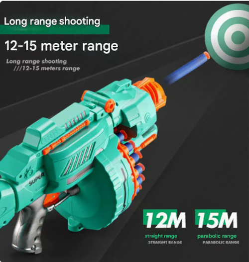 Electric rapid-fire sponge soft bullet children's toy gun for boys