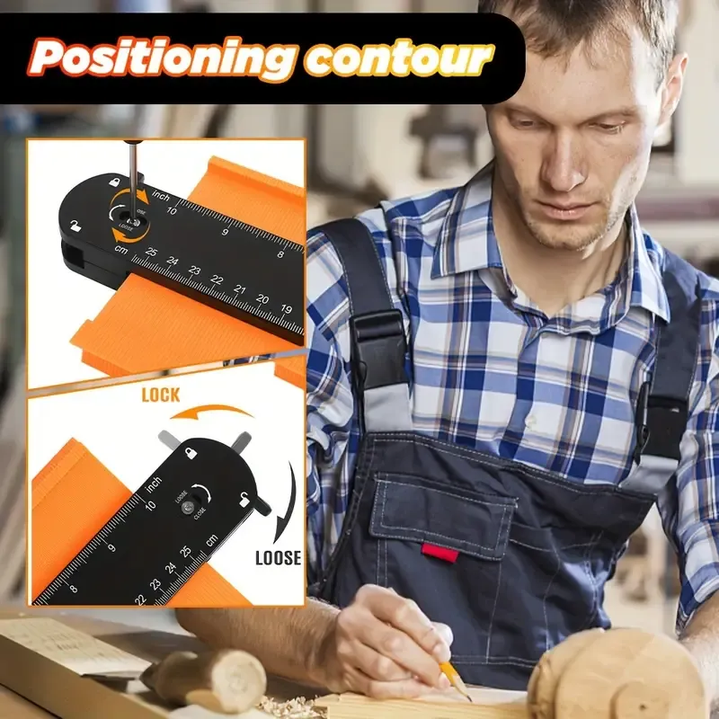 Shape Duplicator With Lock - Flooring Measuring Tools For Woodworking, Father's Day, Birthday And Christmas Gifts For Men Husband, Anniversary Gifts, Best Gifts For Valentine's Day