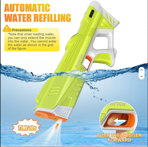 🔫Summer electric water gun, large capacity, fully automatic, high-speed water suction-blue🔫