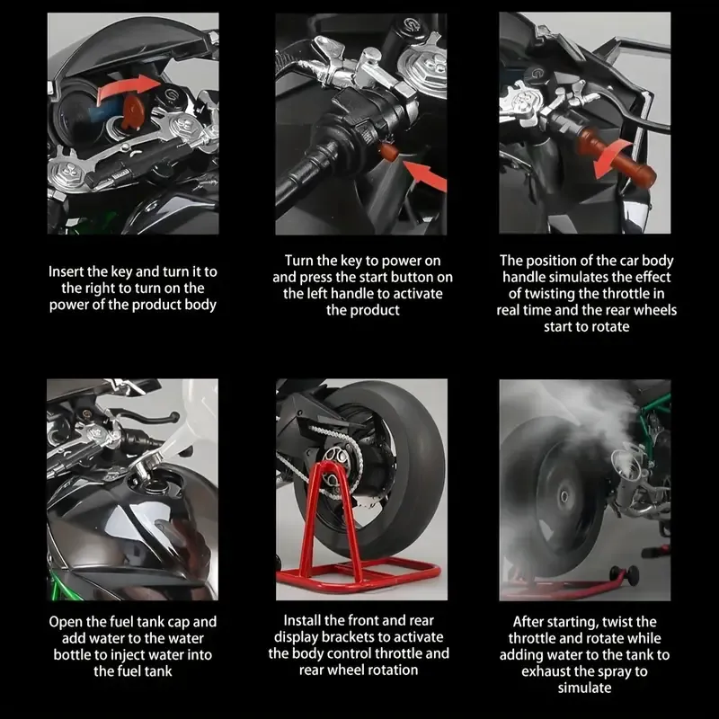 1:6 H2R Multifunctional Alloy Die-Cast Motorcycle Model