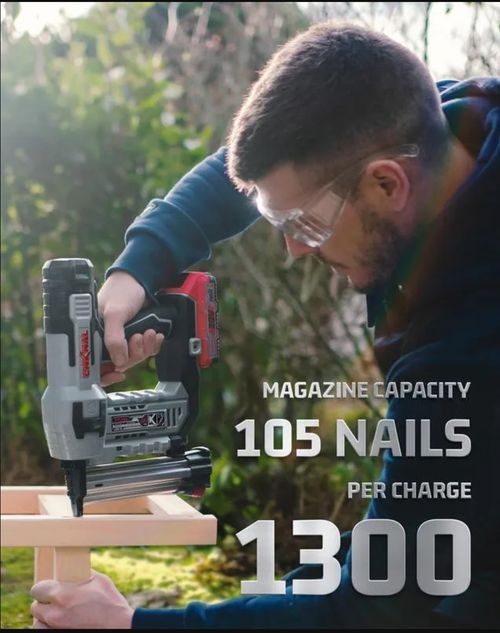 Cordless Electric Nailer With Charger and 2500 Nails Included
